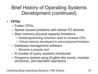 Understanding operating systems 5th ed ch01 | PPT
