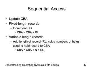 Understanding operating systems 5th ed ch08 | PPT