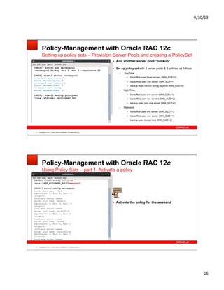 Understanding Oracle RAC 12c Internals OOW13 [CON8806] | PDF