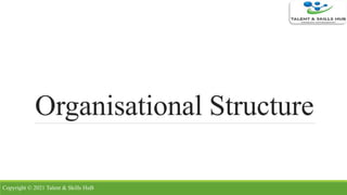 Organisational Structure
Copyright © 2021 Talent & Skills HuB
 