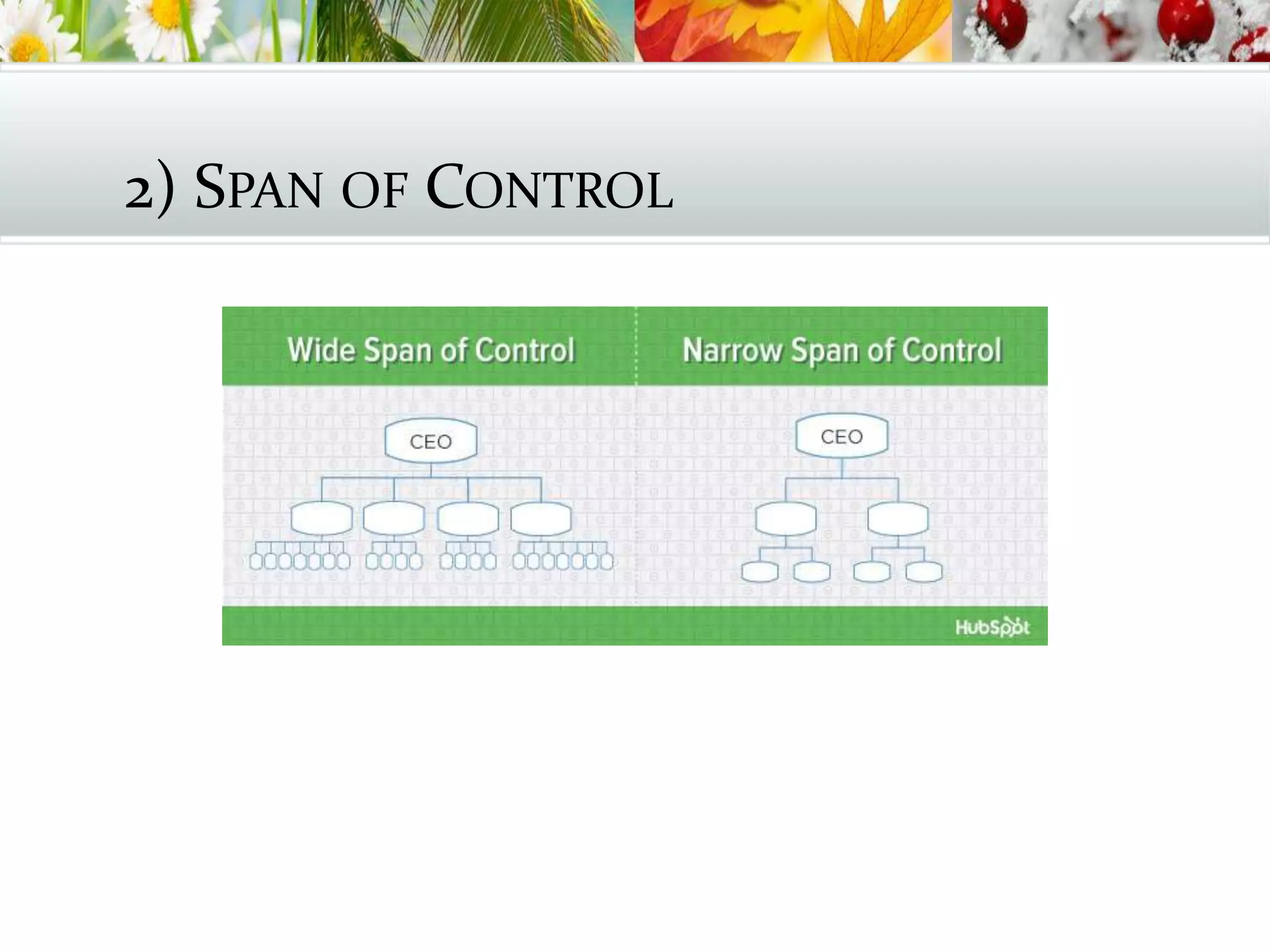 2) SPAN OF CONTROL
 