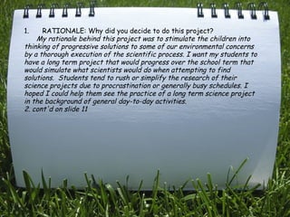 Science Because Rationale Understanding Our Environment | PPT