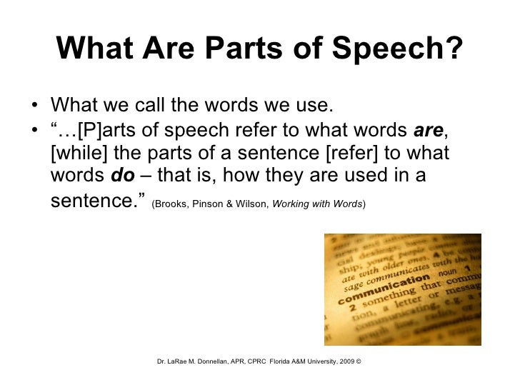 Understanding Parts of Speech
