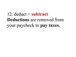 *Understanding Paychecks | PPT