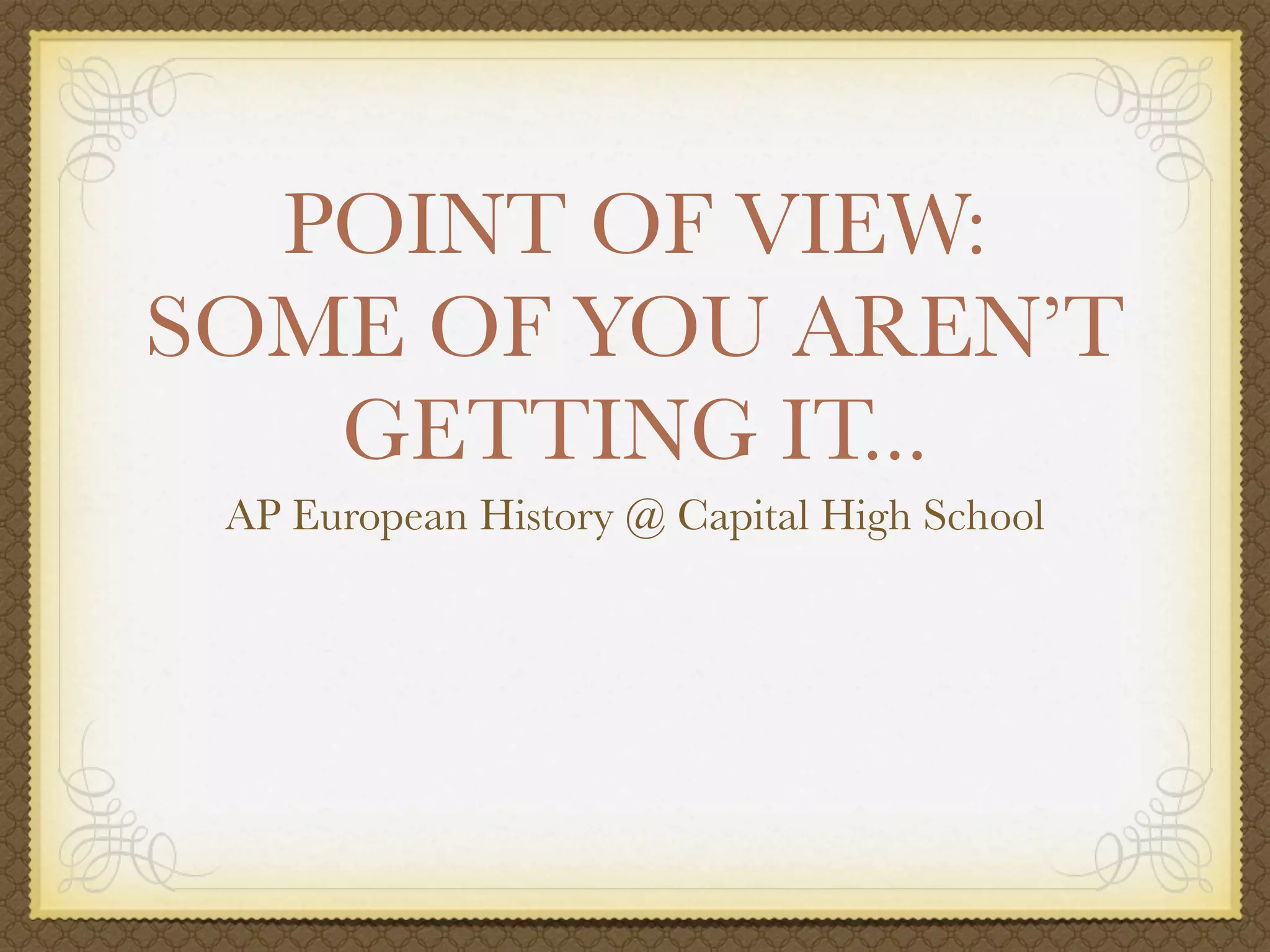 Understanding Pov Scientific Revolution Examples PPT Understanding Pov Scientific Revolution Examples PPT