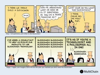 •  x
http://ericsammons.com/what-is-the-blockchain/
https://ripple.com/insights/2016-will-be-the-year-you-realized-you-dont-need-the-blockchain/
 