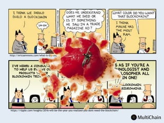 •  x
http://ericsammons.com/what-is-the-blockchain/
https://ripple.com/insights/2016-will-be-the-year-you-realized-you-dont-need-the-blockchain/
 