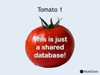 Tomato 1
This is just
a shared
database!
 