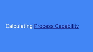 Calculating Process Capability
 