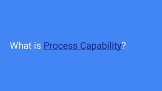 What is Process Capability?
 