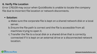 Understanding QuickBooks Error 176109 Causes and Solutions | PDF
