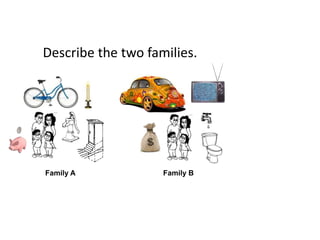 Describe the two families.
Family A Family B
 