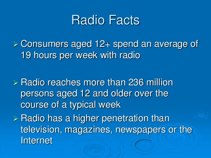 Understanding radio
