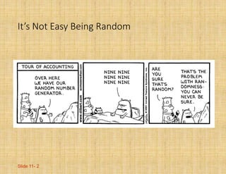 Slide 11- 2
It’s Not Easy Being Random
 