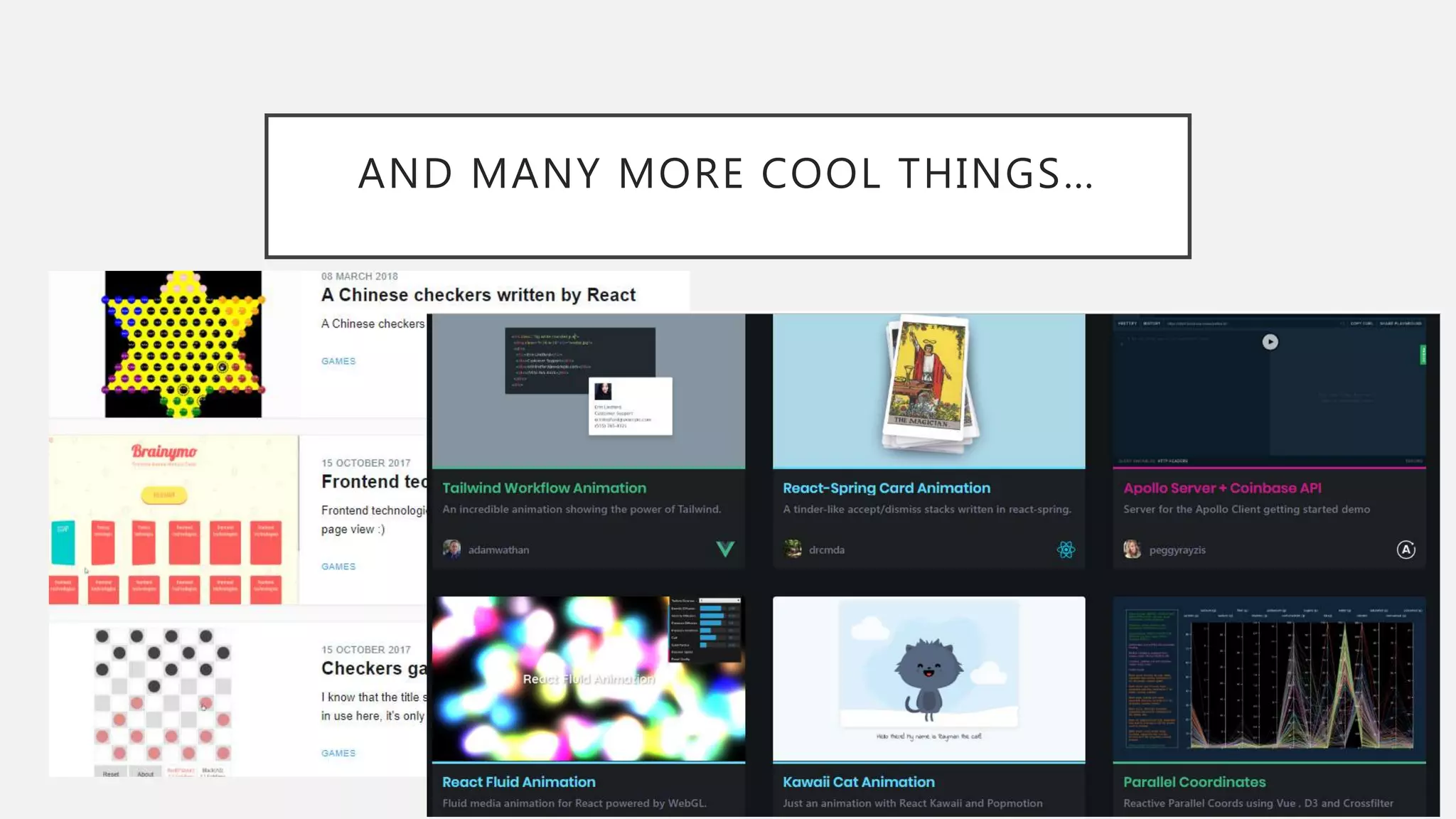 AND MANY MORE COOL THINGS…
 