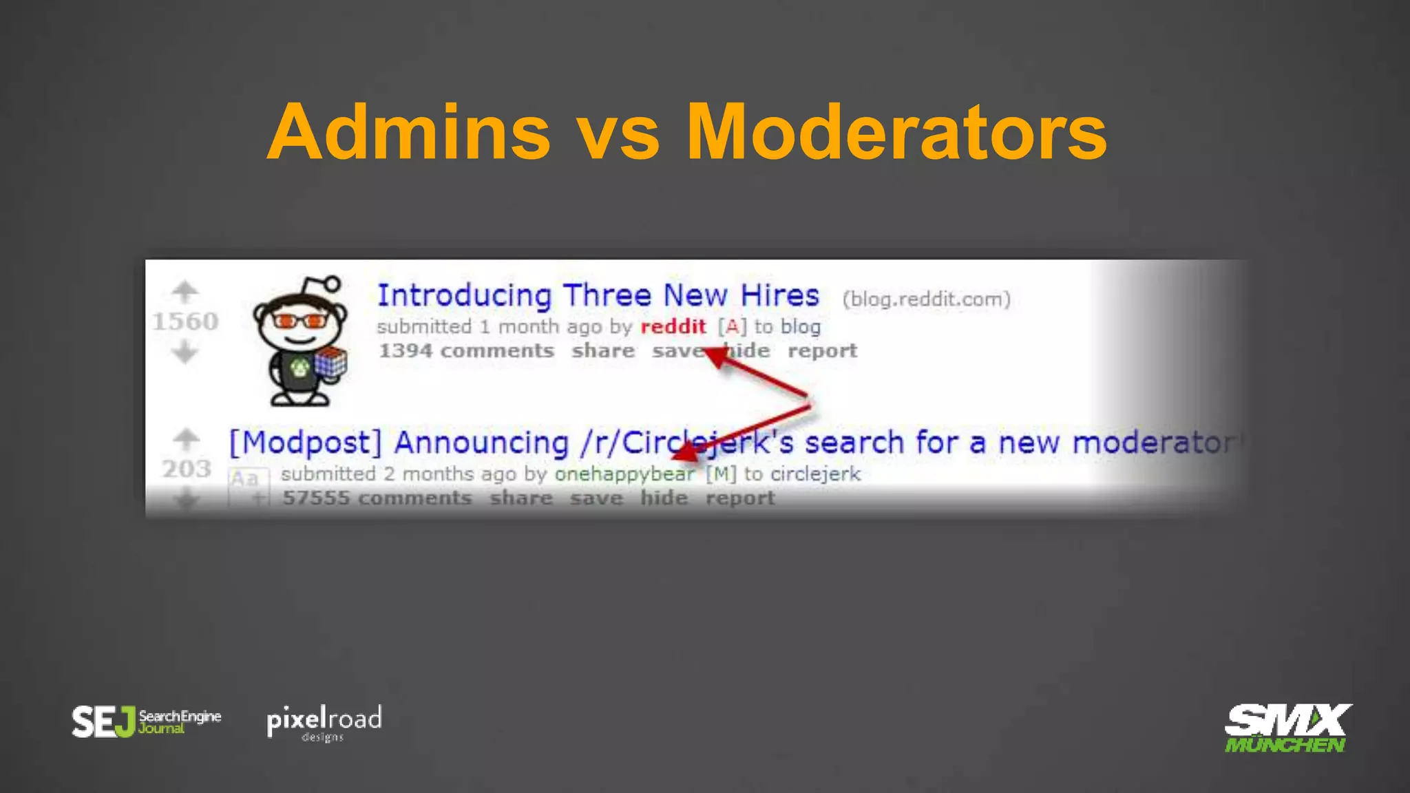 Admins vs Moderators
 
