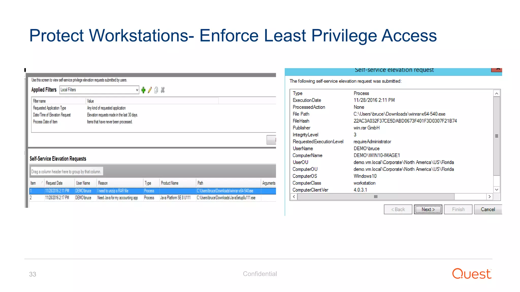 Confidential33
Protect Workstations- Enforce Least Privilege Access
 