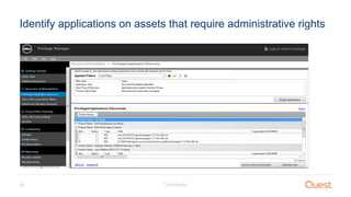 Confidential23
Identify applications on assets that require administrative rights
 