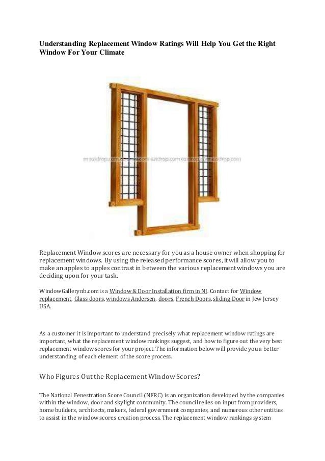 Understanding replacement window ratings will help you get the right ...