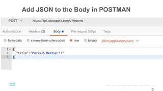 Add JSON to the Body in POSTMAN
 