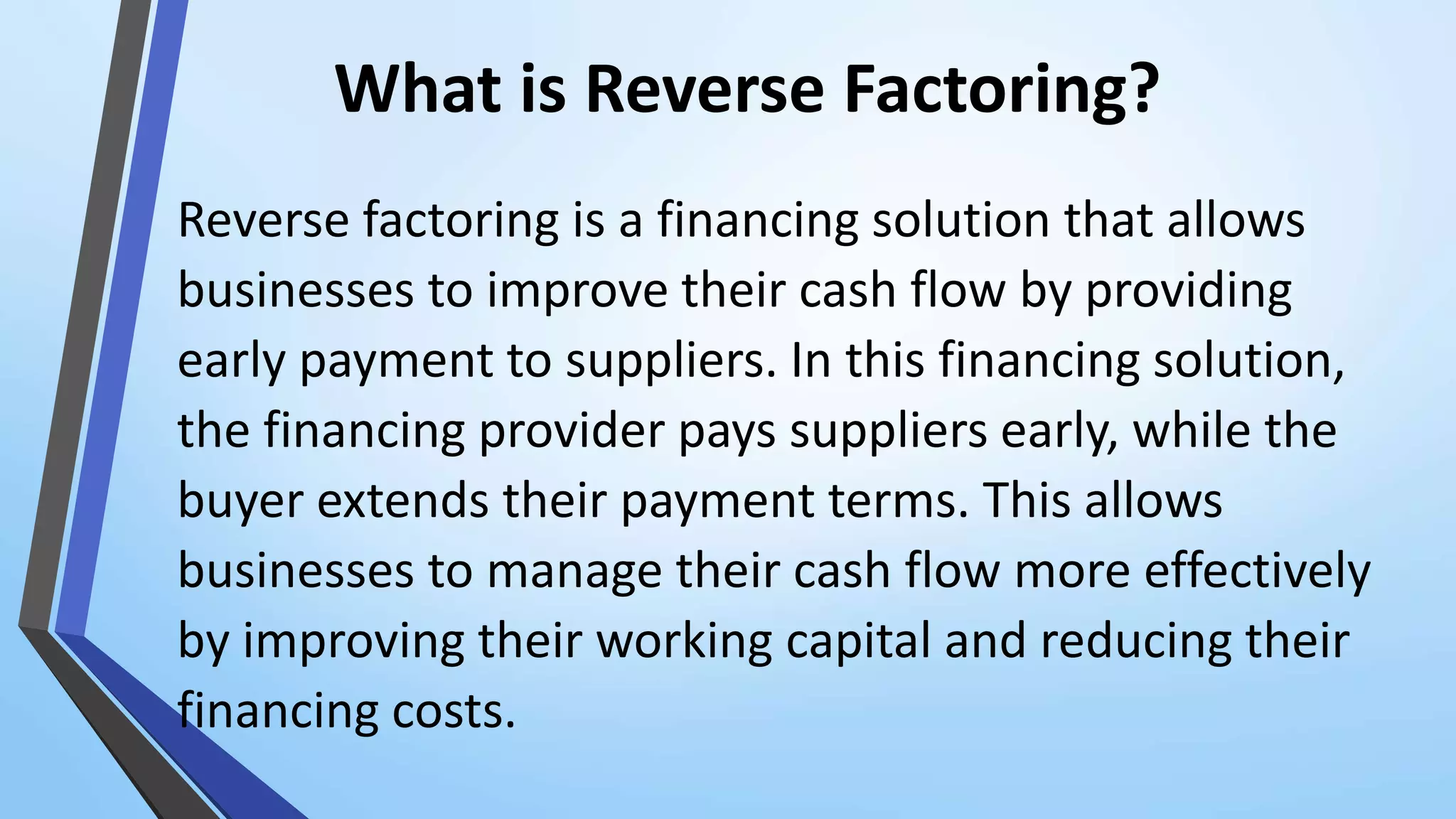 Understanding Reverse Factoring and Its Benefits for Businesses | PPTX