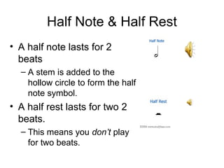 Half Note Equivalent Rythm Understanding rhythm | PPT
