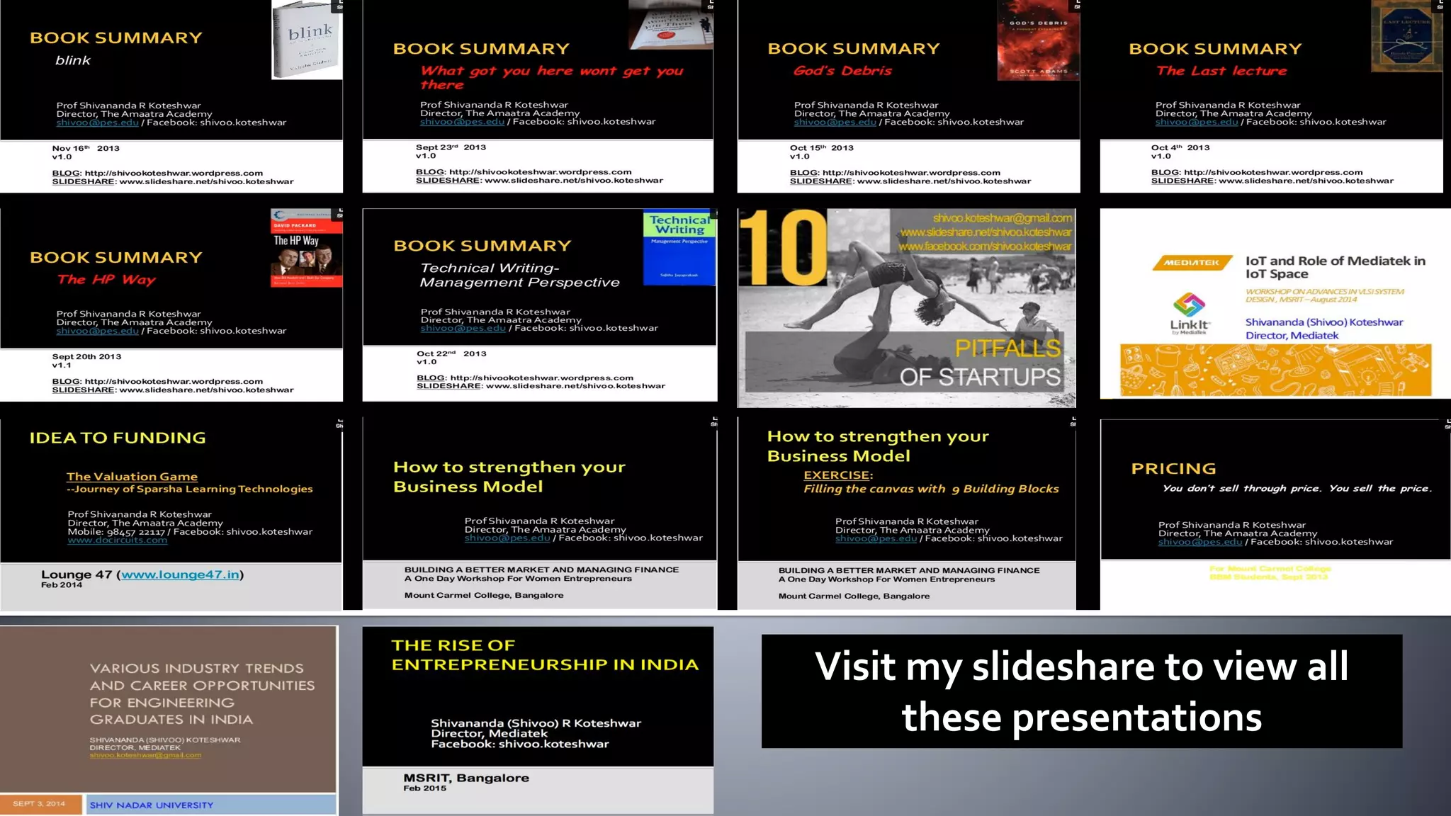 Visit my slideshare to view all
these presentations
 