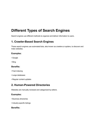 Engine Different Users Comprehensive Guide to How Search Engines Discover, Index, and Rank ...