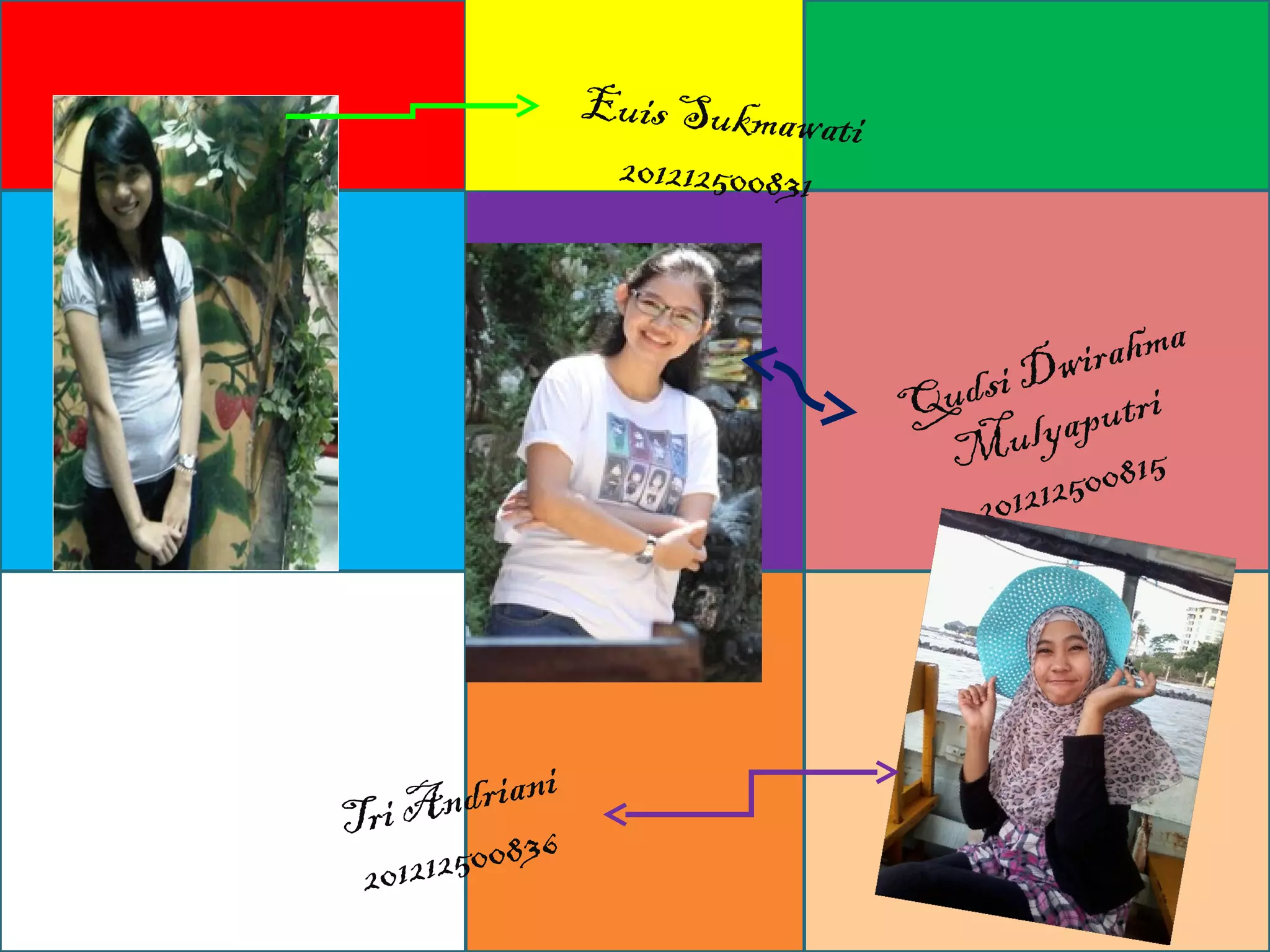 Euis Sukmawati
201212500831
Qudsi Dwirahma
Mulyaputri
201212500815
Tri Andriani
201212500836
 