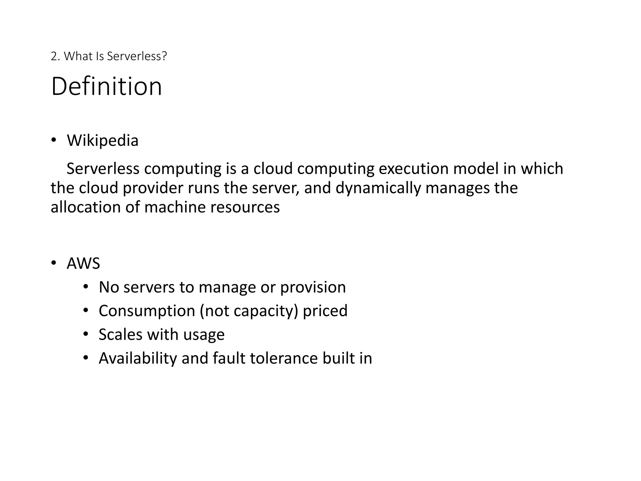 Understanding serverless architecture
