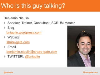 Today
   Recap of columns and site columns
   What is a Content Type?
   Create a Content Type
   Using Content Types
   Understand existing Content Types




@bniaulin                              Share-gate.com
 