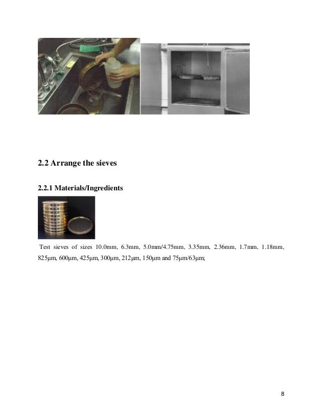 Understanding sieve analysis of sand