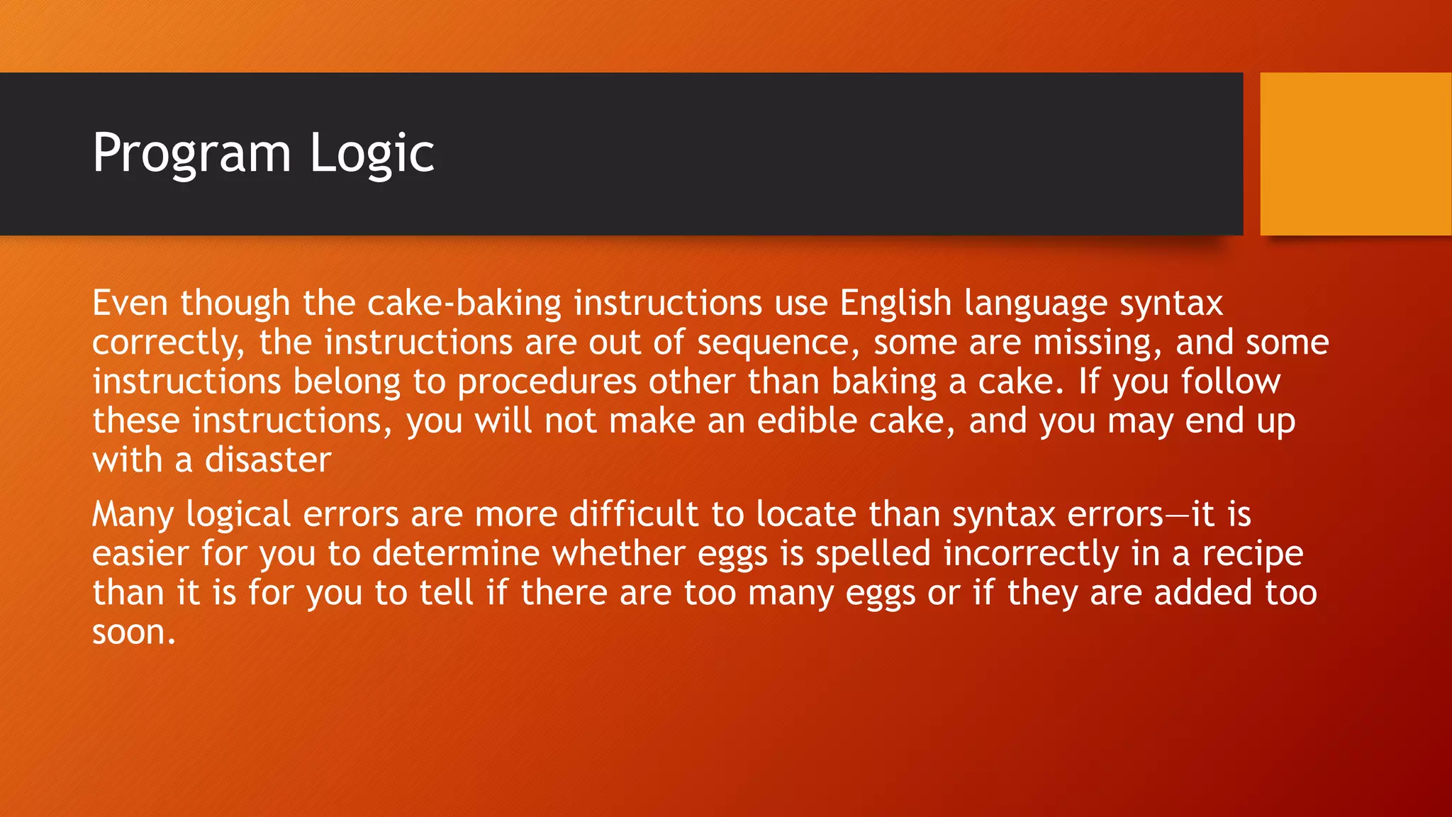 Understanding Simple Program Logic | PPSX