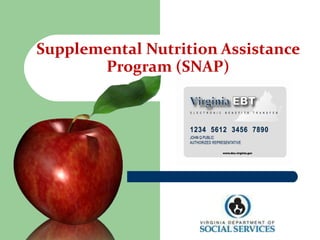 Supplemental Nutrition Assistance Program (SNAP) 