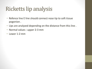 Ricketts Line Understanding soft tissues | PPTX