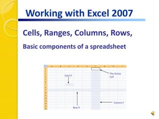 Using Excel 2007 online HelpExcel is used to analyze, 