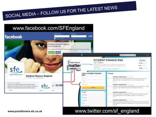www.practitioners.slc.co.uk
www.facebook.com/SFEngland
www.twitter.com/sf_england
 