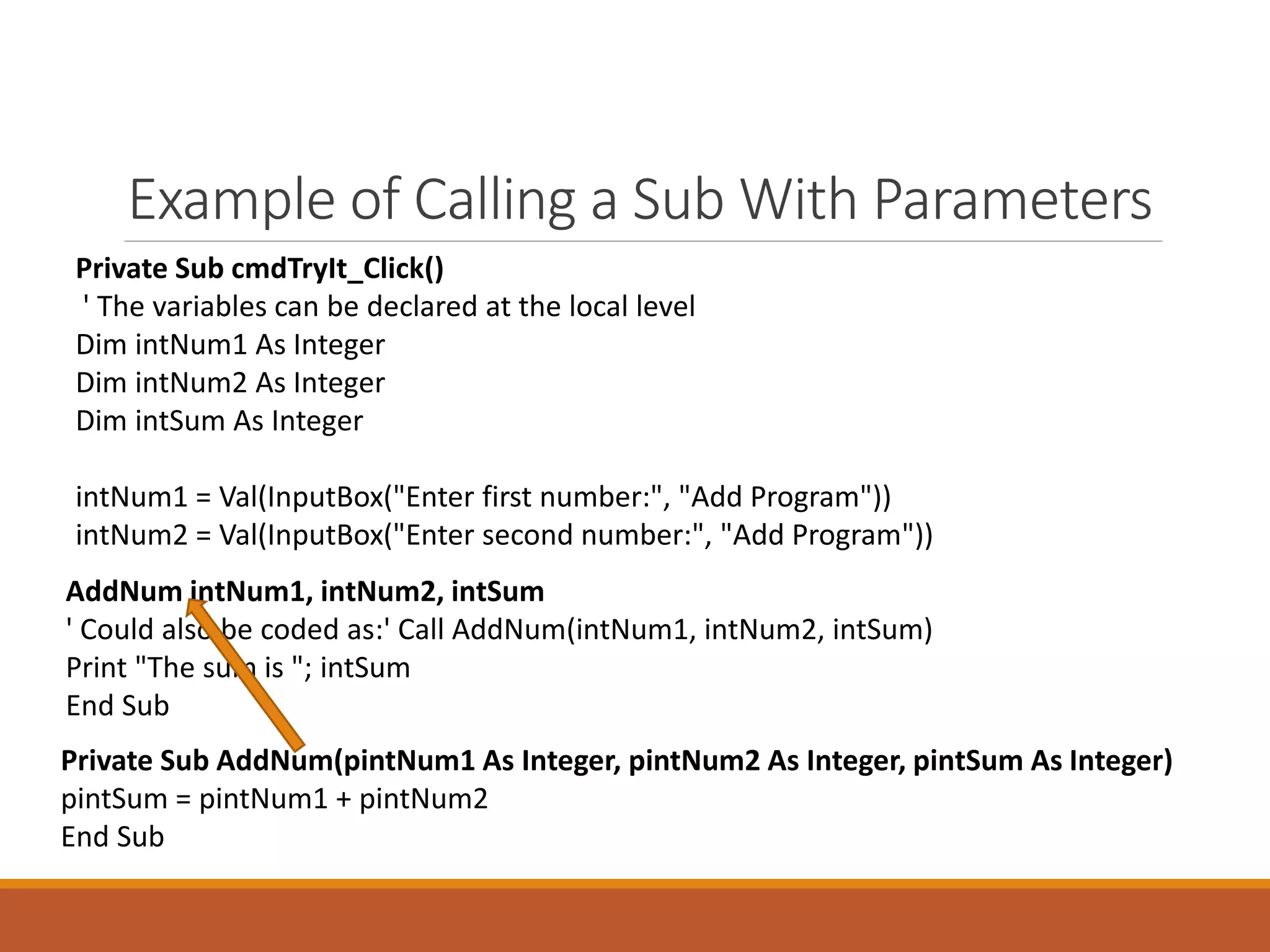 Understanding Subroutines and Functions in VB6 | PPT