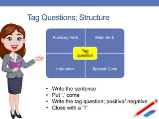 Modifier Tag Questions Understanding tag questions | PPTX