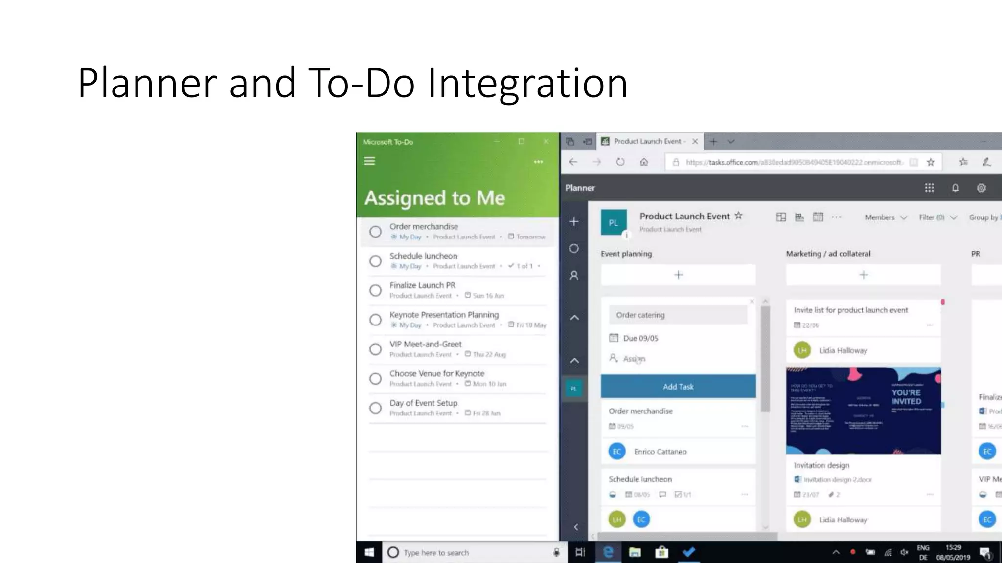 Planner and To-Do Integration
 