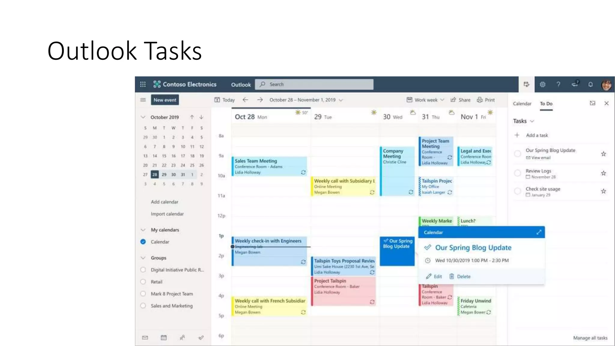 Outlook Tasks
 