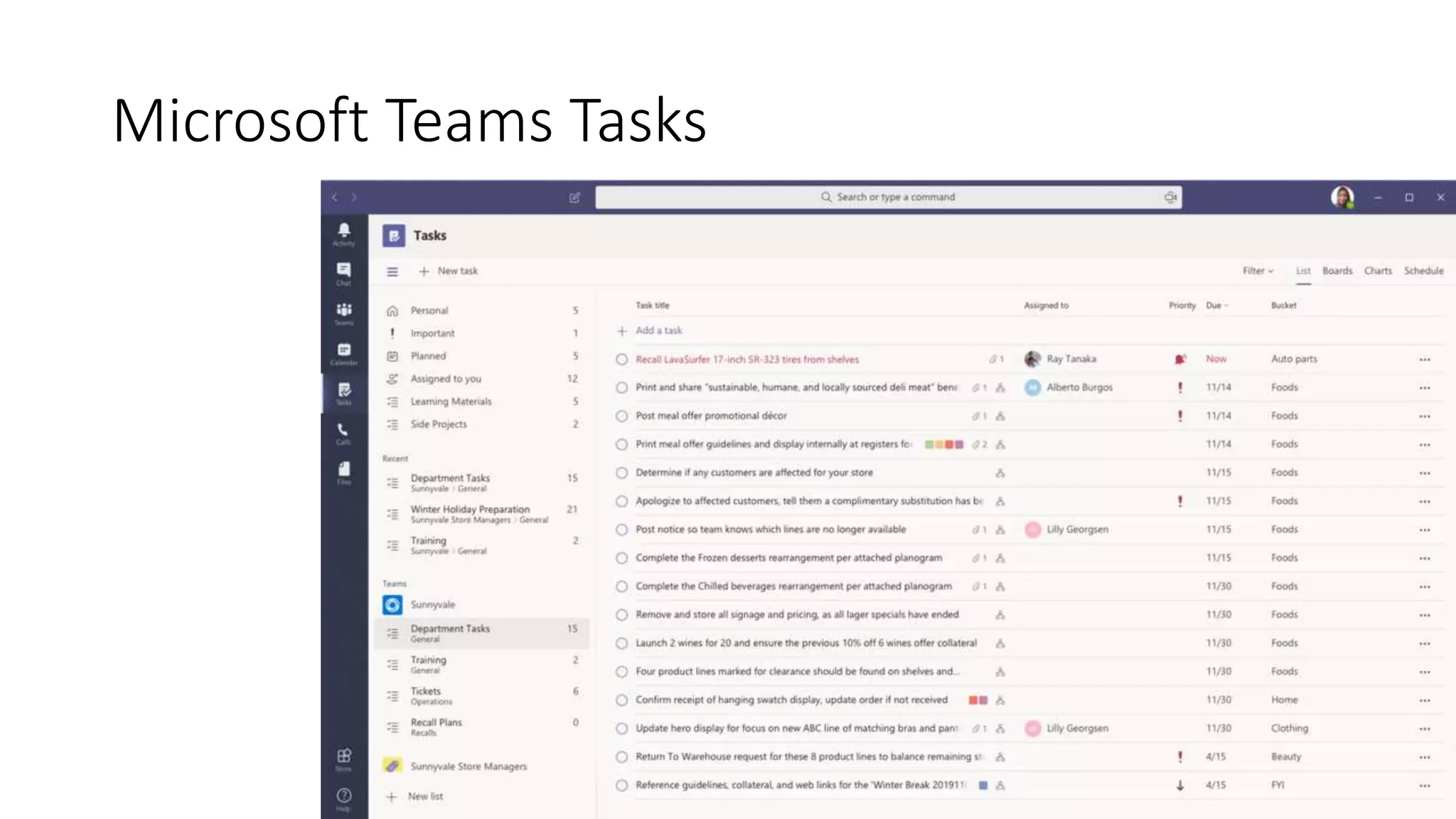Microsoft Teams Tasks
 