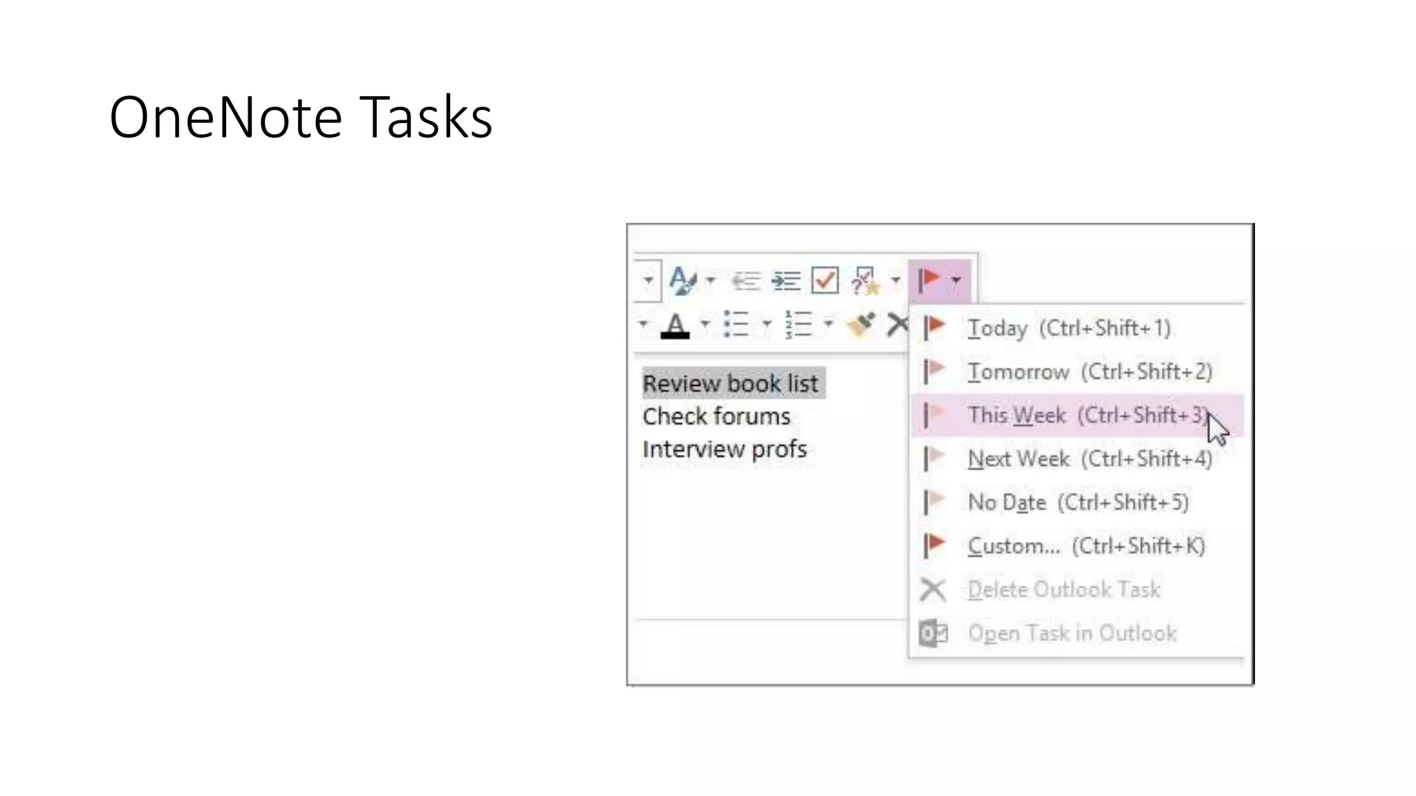 OneNote Tasks
 