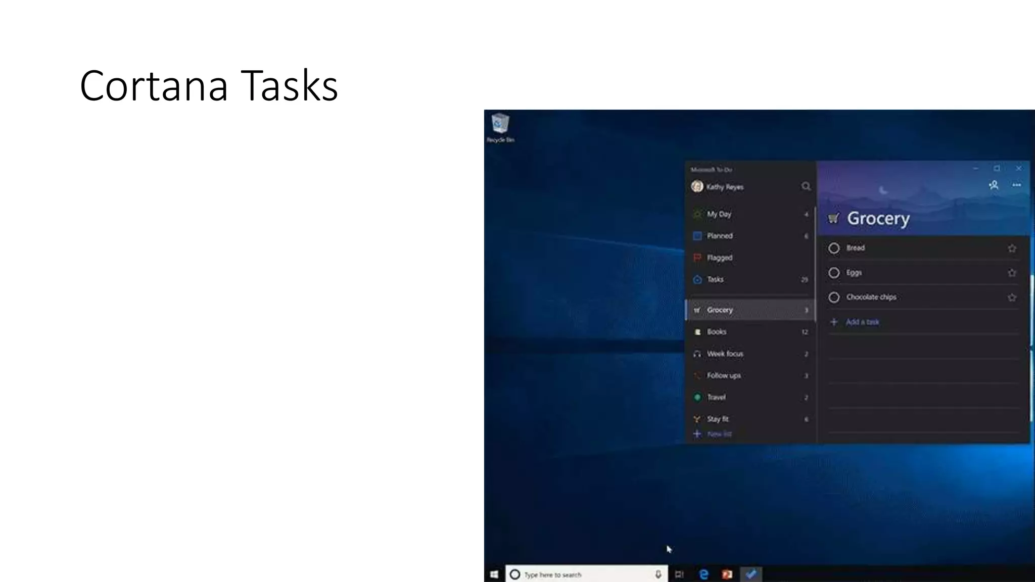 Cortana Tasks
 