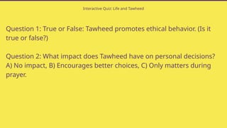 Understanding Tawheed The Oneness of Allah.pptx