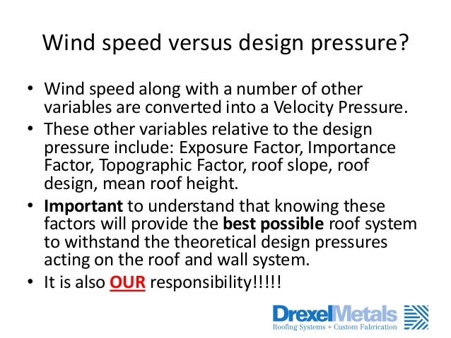 understanding tests and engineering of a metal roof systems ibc wind load chart