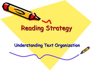 Reading Strategy  Understanding Text Organization 