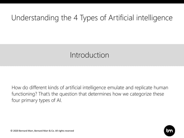 Understanding the 4 Types of Artificial intelligence | PPT