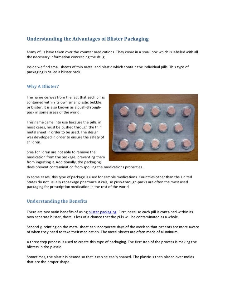 how is blister packaging made