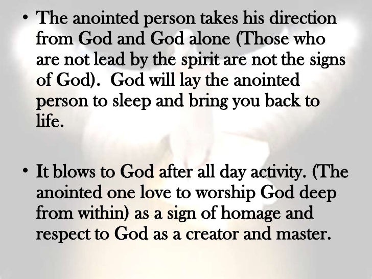 Understanding the anointing